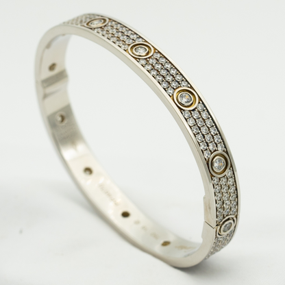 [Dawnora Jewelry]LOVE BRACELET 6.1MM DIAMOND-PAVED 10 BIG DIAMONDS