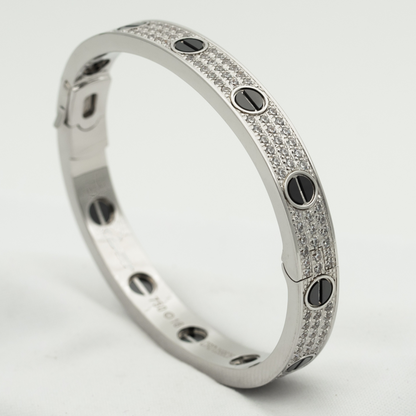 [Dawnora Jewelry]LOVE BRACELET 6.1MM DIAMOND-PAVED CERAMIC