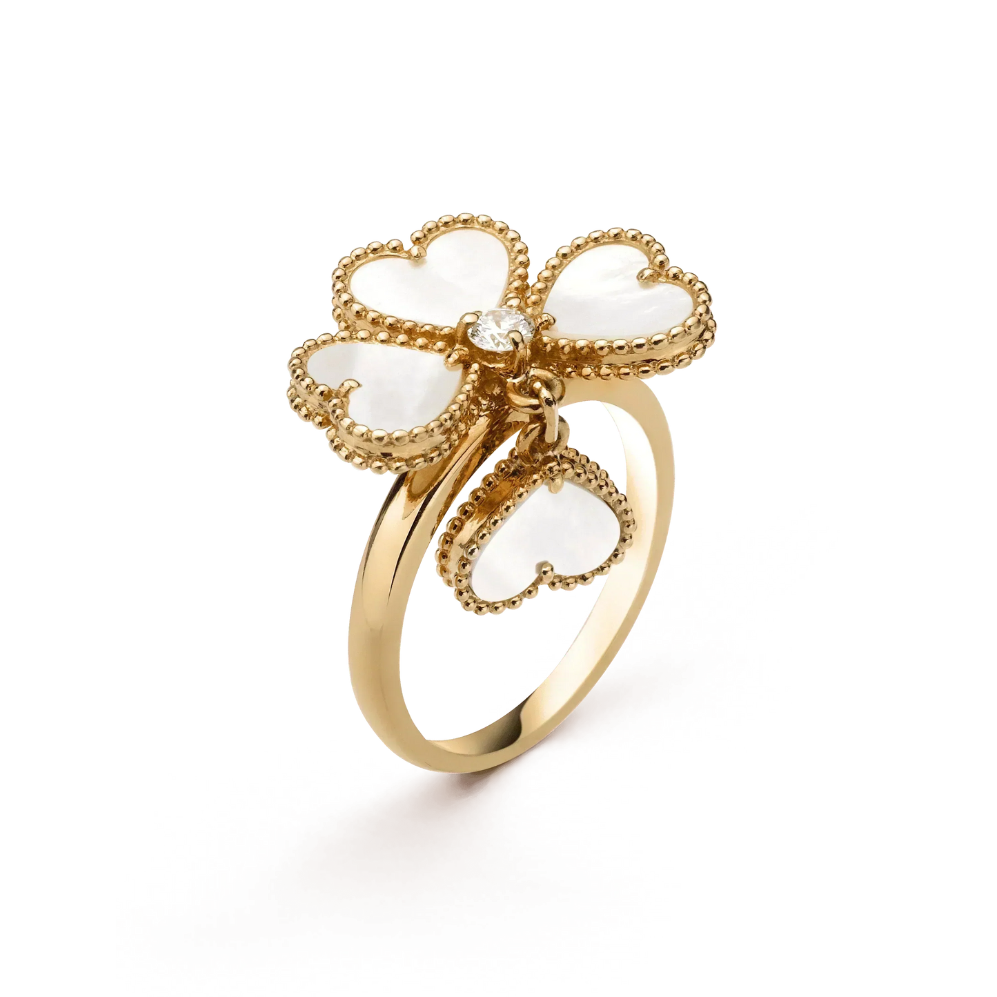 [Dawnora Jewelry]SWEET CLOVER WHITE MOP RING