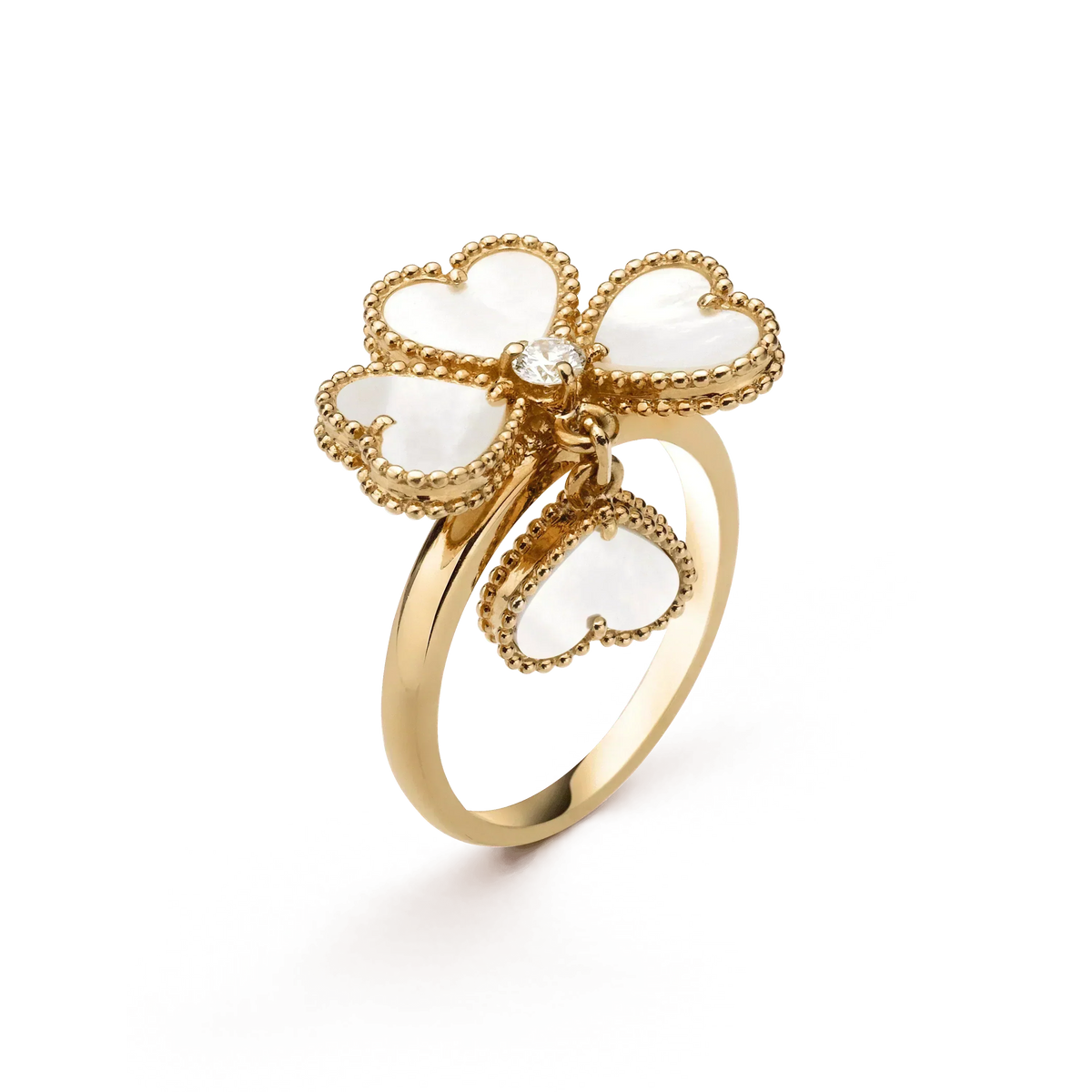 [Dawnora Jewelry]SWEET CLOVER WHITE MOP RING