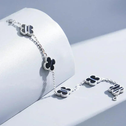 [Dawnora Jewelry] CLOVER 5 MOTIF PULSAR STONE BRACELET COLLECTION