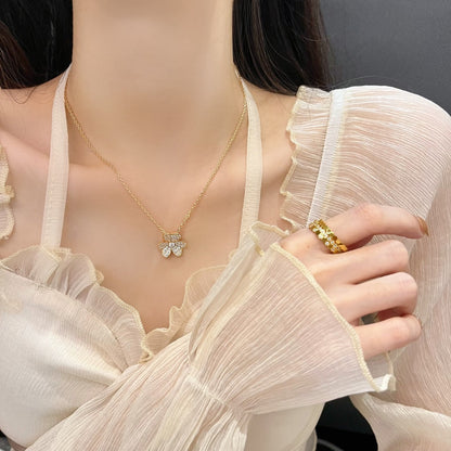 [Dawnora Jewelry]FLOWER DIAMOND NECKLACE