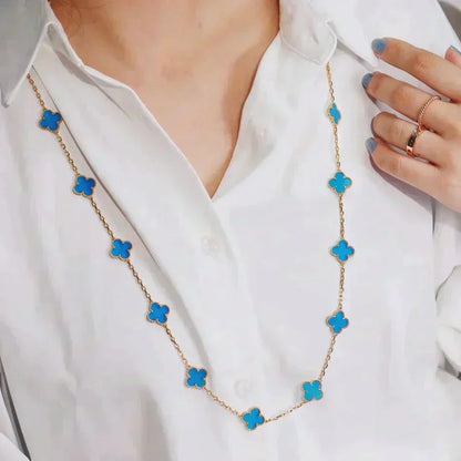 [Dawnora Jewelry]CLOVER 20 MOTIFS TURQUOISE GOLD