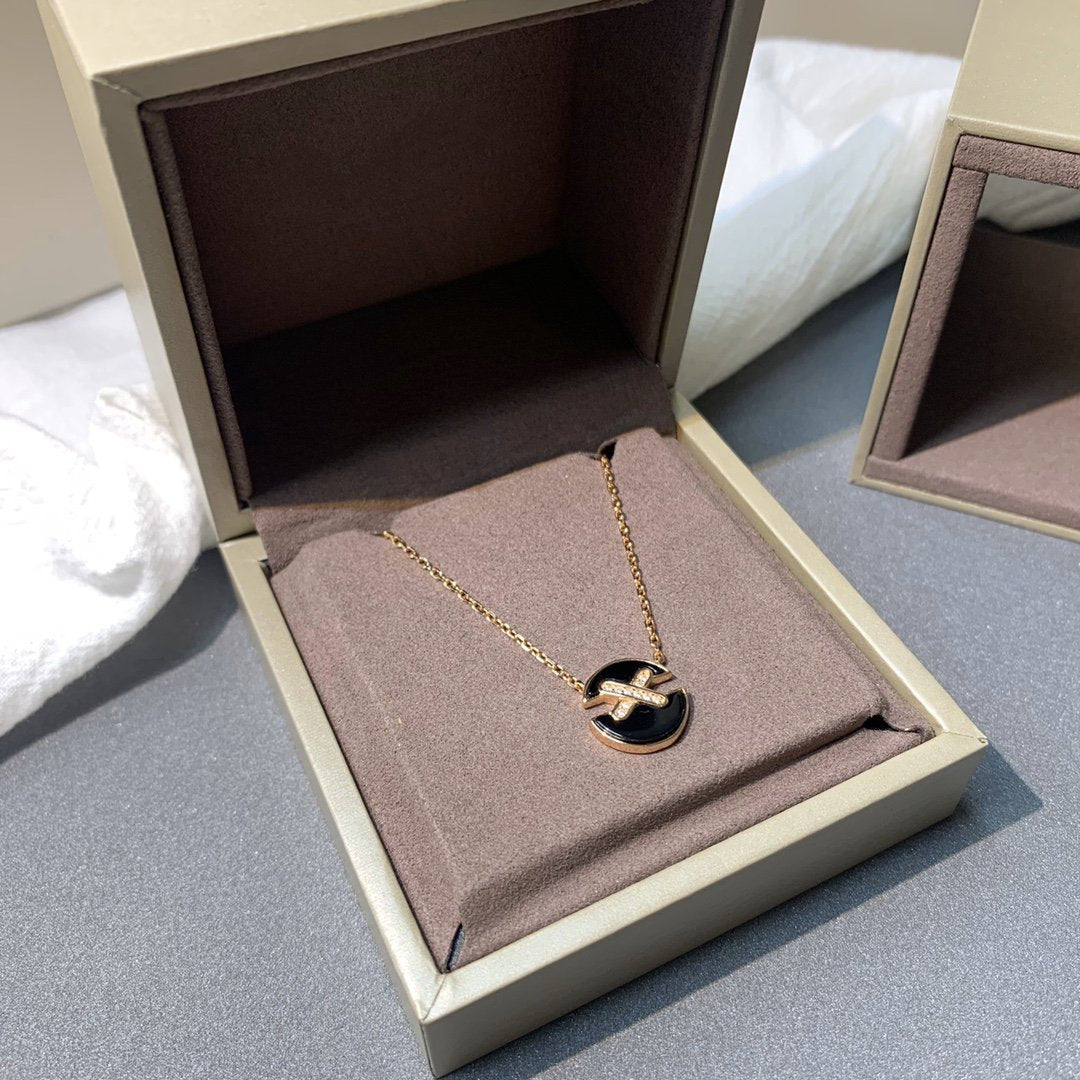 [Dawnora Jewelry]JEUX DE PINK GOLD DIAMOND NECKLACE