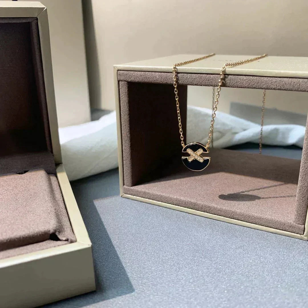 [Dawnora Jewelry]JEUX DE ROSE GOLD DIAMOND NECKLACE