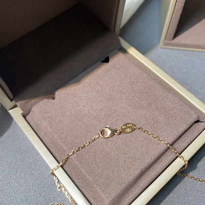[Dawnora Jewelry]JEUX DE PINK GOLD DIAMOND NECKLACE