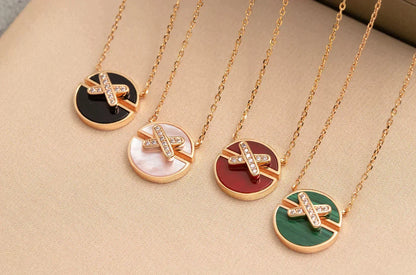 [Dawnora Jewelry]JEUX DE ROSE GOLD DIAMOND NECKLACE