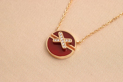 [Dawnora Jewelry]JEUX DE ROSE GOLD DIAMOND NECKLACE