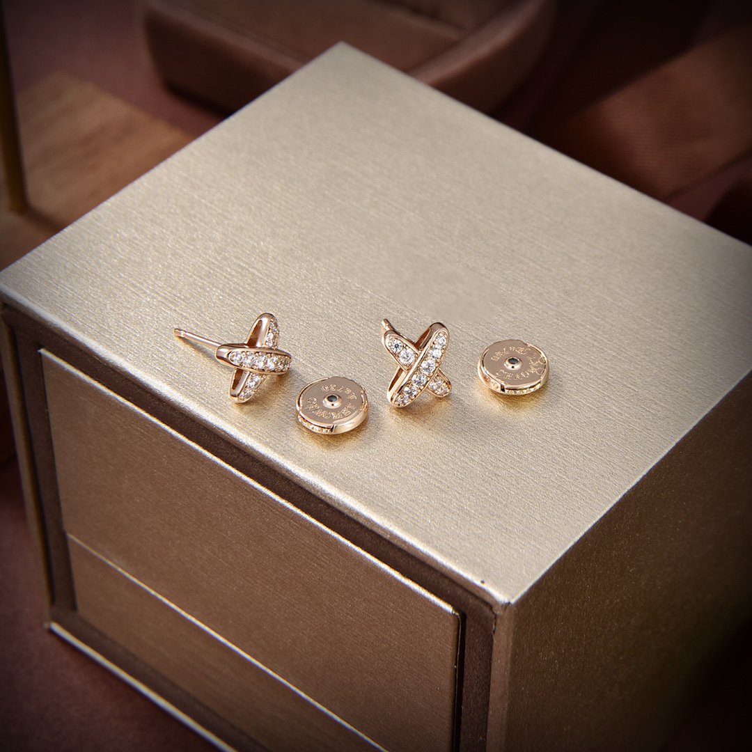 [Dawnora Jewelry]JEUX DE GOLD DIAMOND EARRINGS