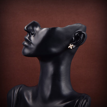 [Dawnora Jewelry]JEUX DE GOLD DIAMOND EARRINGS