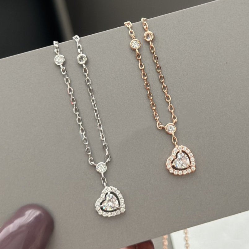 [Dawnora Jewelry]JOY HEART DIAMOND NECKLACE