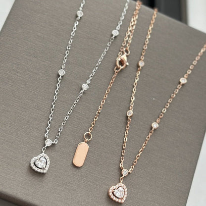 [Dawnora Jewelry]JOY HEART DIAMOND NECKLACE