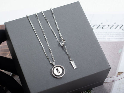 [Dawnora Jewelry]LUCKY MOVE PM NECKLACE SILVER DIAMOND