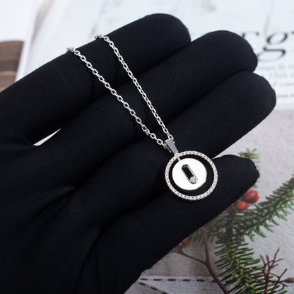 [Dawnora Jewelry]LUCKY MOVE PM NECKLACE SILVER DIAMOND