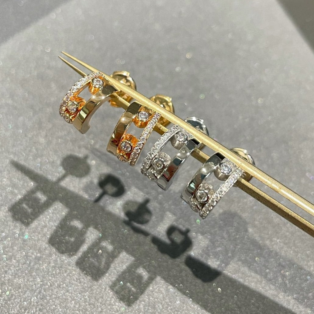 [Dawnora Jewelry]MOVE ROMANE EARRINGS DIAMOND