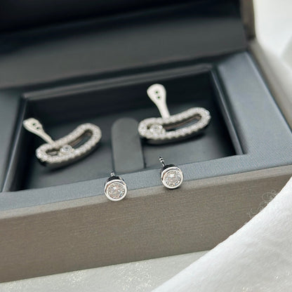 [Dawnora Jewelry]MOVE UNO SILVER DIAMOND EARRINGS