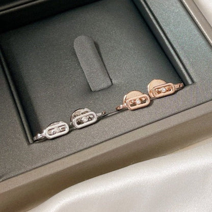 [Dawnora Jewelry]CREOLES MOVE UNO MINI 1 DIAMOND EARRINGS