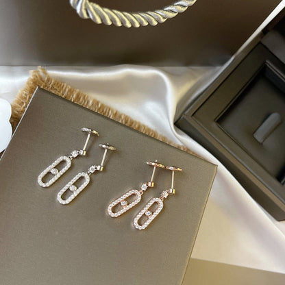 [Dawnora Jewelry]DORMEUSES MOVE UNO DIAMOND EARRINGS