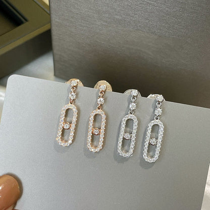 [Dawnora Jewelry]DORMEUSES MOVE UNO DIAMOND EARRINGS