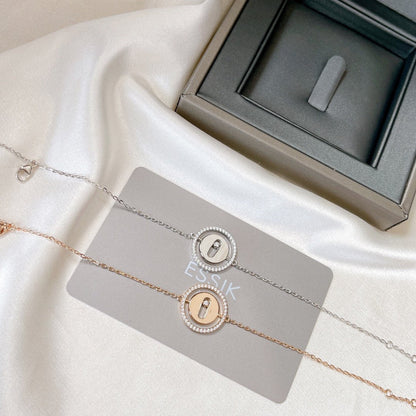 [Dawnora Jewelry]LUCKY MOVE PAVED DIAMOND BRACELET