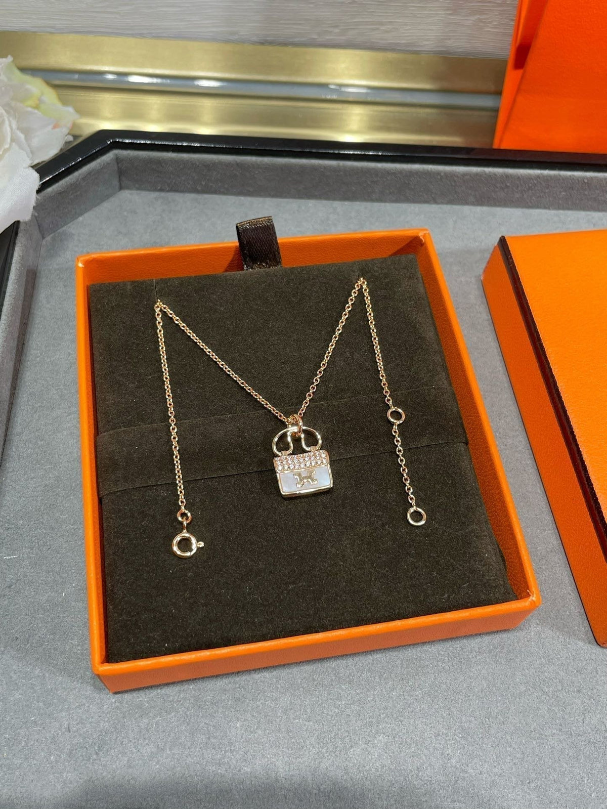 [Dawnora Jewelry]H CIRCE MOISSANITE PENDANT NECKLACE GOLD