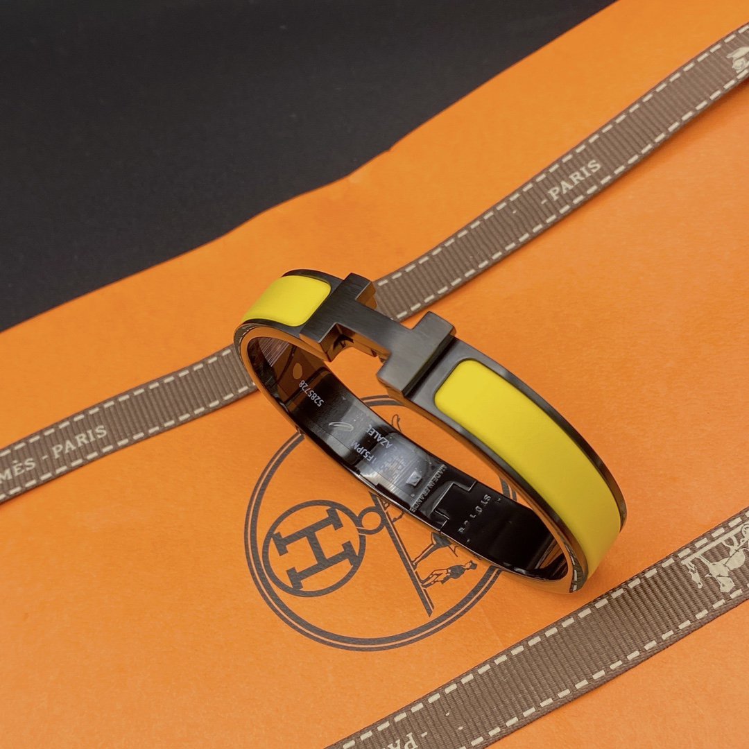 [Dawnora Jewelry]CLIC HM SO BLACK YELLOW BRACELET