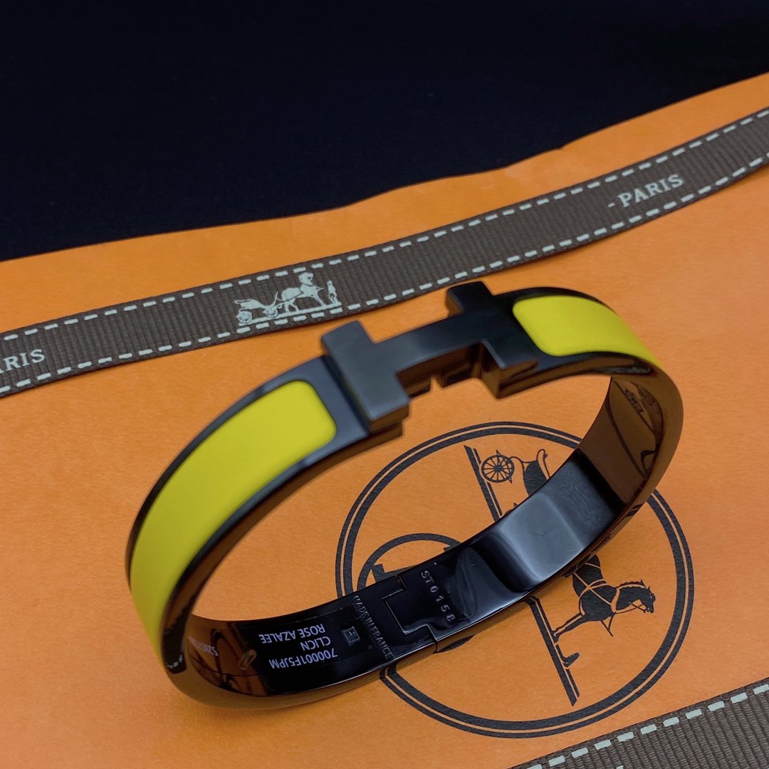 [Dawnora Jewelry]CLIC HM SO BLACK YELLOW BRACELET