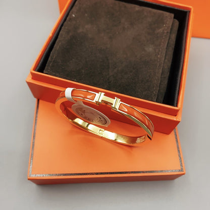[Dawnora Jewelry]CLASSIC HM CLIC RED 8MM ENAMEL BRACELET