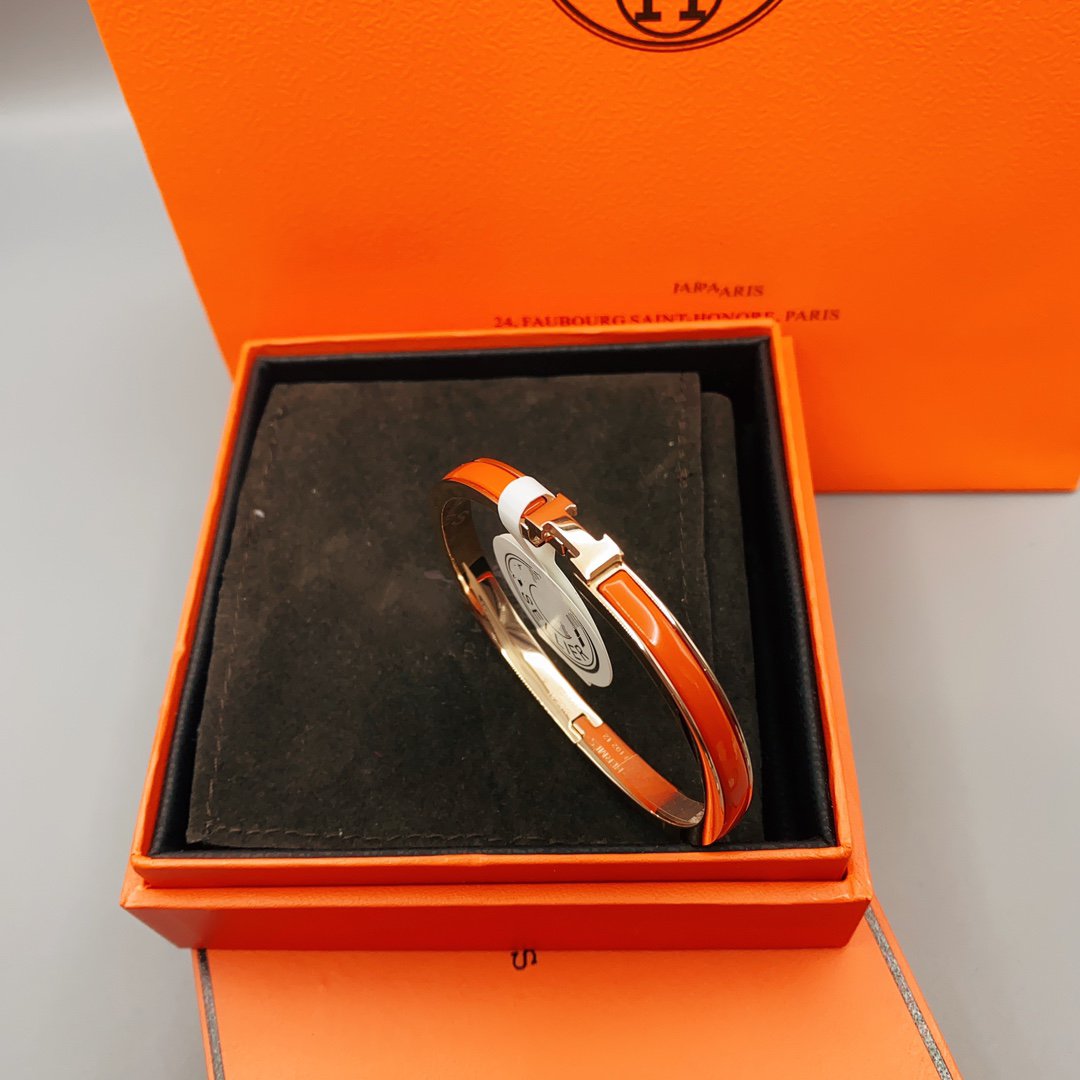 [Dawnora Jewelry]CLASSIC HM CLIC RED 8MM ENAMEL BRACELET