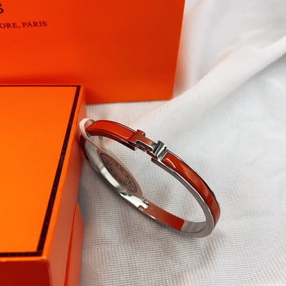 [Dawnora Jewelry]CLASSIC HM CLIC RED 8MM ENAMEL BRACELET