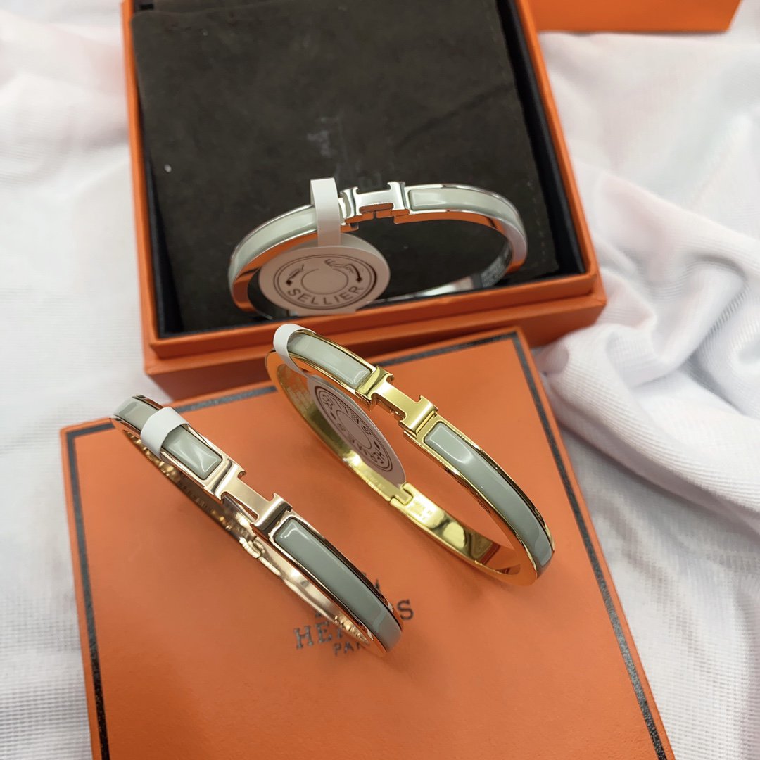 [Dawnora Jewelry]CLASSIC HM CLIC GREEN 8MM ENAMEL BRACELET