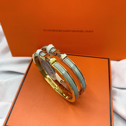 [Dawnora Jewelry]CLASSIC HM CLIC GREEN 8MM ENAMEL BRACELET