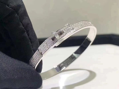 [Dawnora Jewelry]HM KELLY BRACELET IN SILVER AND FULL PAVE DIAMOND
