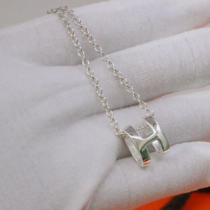 [Dawnora Jewelry]HM NECKLACE H LETTER OVAL SERIES