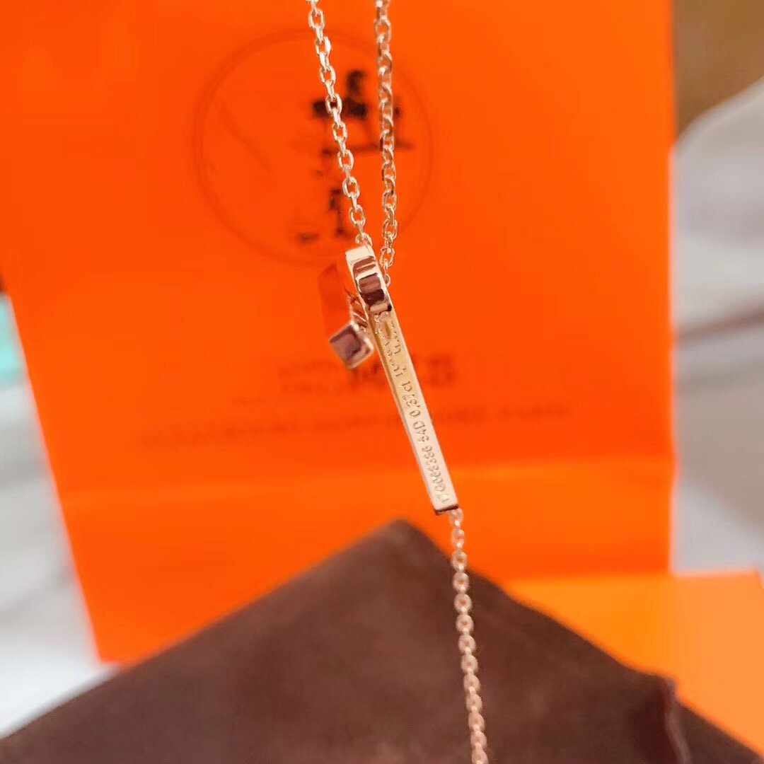 [Dawnora Jewelry]HM NECKLACE PLATINUM ROSE GOLD DIAMOND