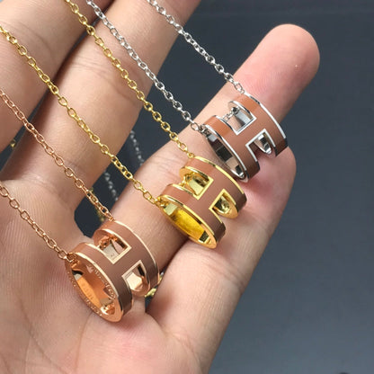 [Dawnora Jewelry]H NECKLACE BROWN