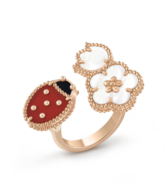 [Dawnora Jewelry]LUCKY 3 MOTIF ROSE GOLD RING