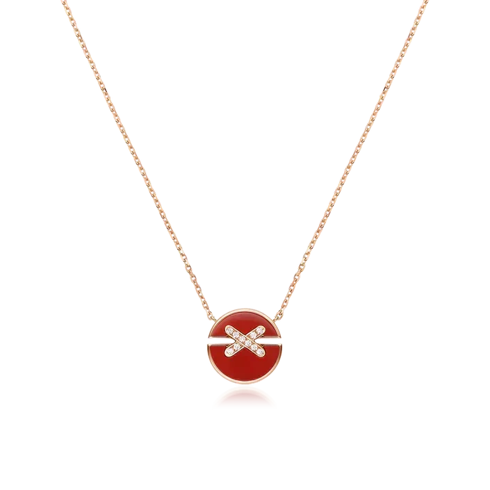 [Dawnora Jewelry]JEUX DE ROSE GOLD DIAMOND NECKLACE