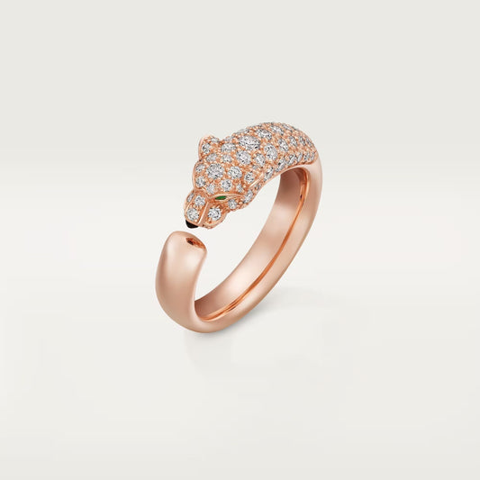 [Dawnora Jewelry]PANTHERE HALF DIAMOND SMALL RING