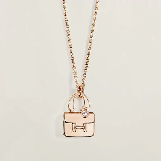 [Dawnora Jewelry]AMULETTE PEDANT ROSE GOLD NECKLACE