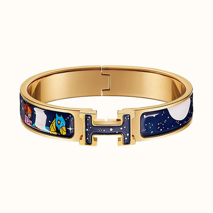 [Dawnora Jewelry]H STAR AND MOON BRACELET 12MM