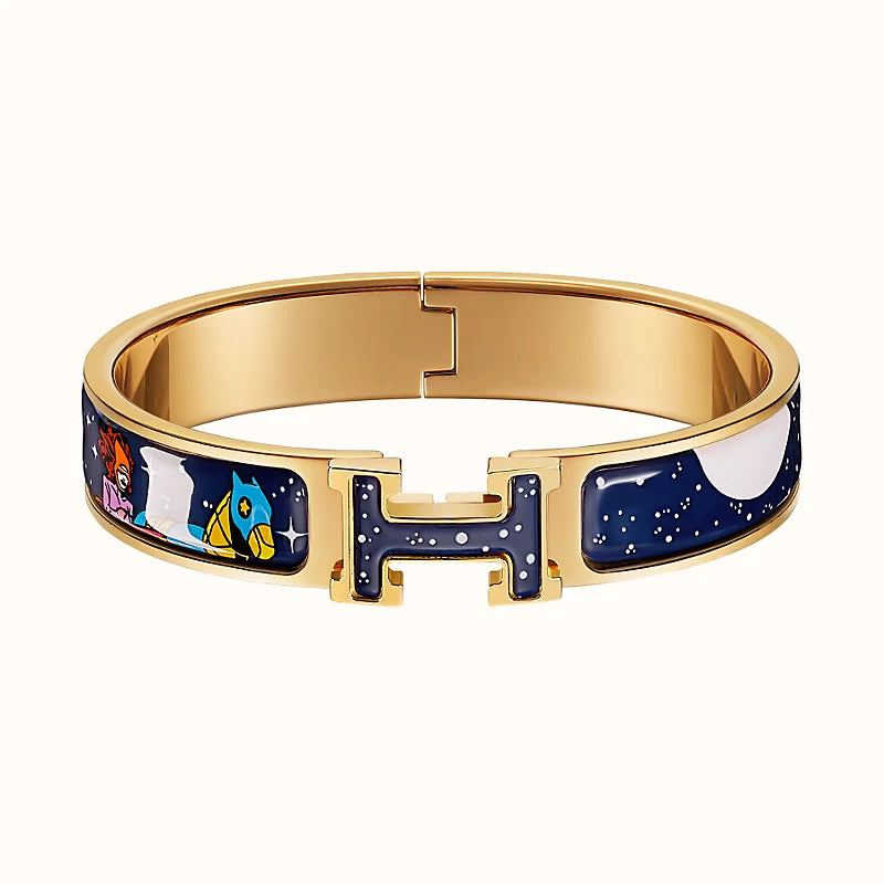 [Dawnora Jewelry]H STAR AND MOON BRACELET 12MM