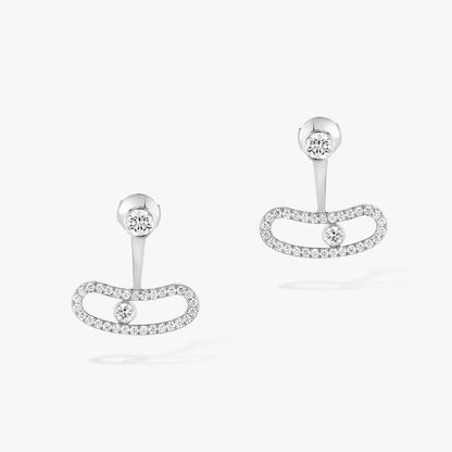 [Dawnora Jewelry]MOVE UNO SILVER DIAMOND EARRINGS