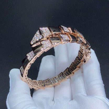 [Dawnora Jewelry]SERPENTI WIDE BRACELET PINK GOLD DIAMOND