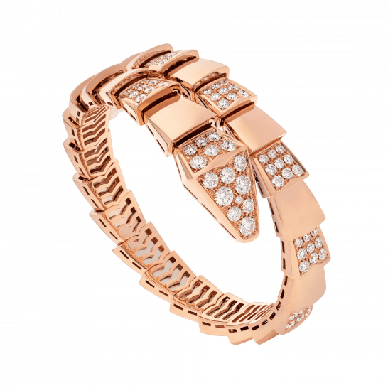 [Dawnora Jewelry]SERPENTI WIDE BRACELET PINK GOLD DIAMOND