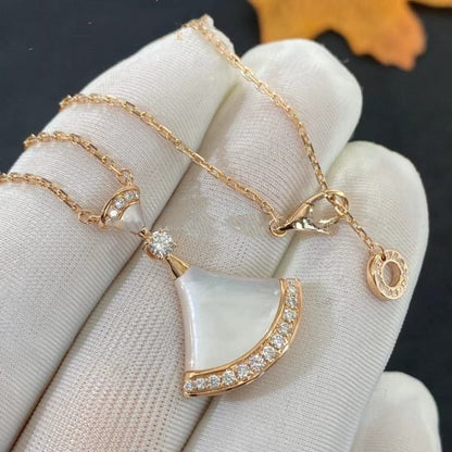 [Dawnora Jewelry]DREAM NECKLACE MOP PINK GOLD DIAMOND