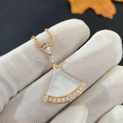 [Dawnora Jewelry]DREAM NECKLACE MOP PINK GOLD DIAMOND