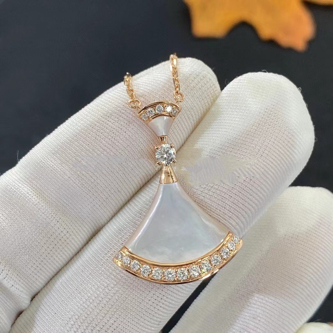 [Dawnora Jewelry]DREAM NECKLACE MOP PINK GOLD DIAMOND
