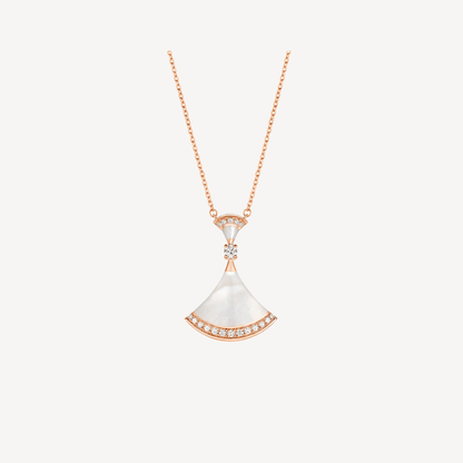 [Dawnora Jewelry]DREAM NECKLACE MOP PINK GOLD DIAMOND