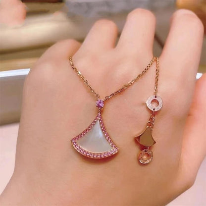 [Dawnora Jewelry]DREAM NECKLACE MOP DIAMOND PINK